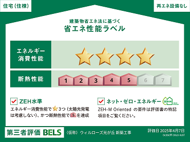 省エネ性能表示制度「ベルス」最高ランク5つ星